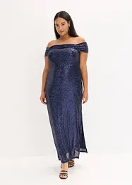 Abito in paillettes a spalle scoperte, bonprix