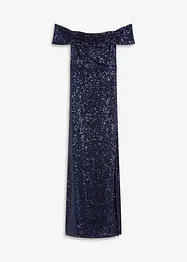 Abito in paillettes a spalle scoperte, bonprix
