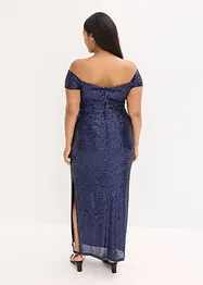 Abito in paillettes a spalle scoperte, bonprix