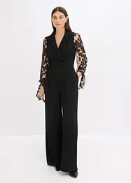 Tuta elegante in jersey con maniche in mesh, bonprix