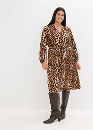 Abito midi in satin fluente, bonprix