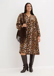 Abito midi in satin fluente, bonprix