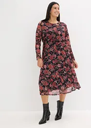 Abito midi in morbido mesh, bonprix