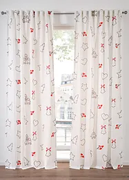 Tenda trasparente con fantasia natalizia (pacco da 1), bonprix