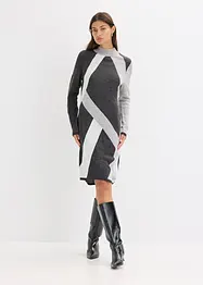 Abito in maglia jacquard con righe moderne, bonprix