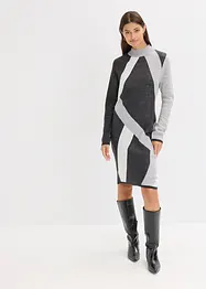 Abito in maglia jacquard con righe moderne, bonprix