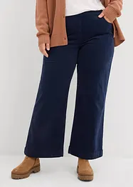 Pantaloni larghi in velluto a coste elasticizzato, vita alta, bonprix