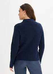 Maglione polo con percentuale di lana, bonprix