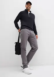 Pantaloni termici elasticizzati con fodera in flanella straight, regular fit, bonprix