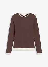 Maglia a maniche lunghe in misto cotone, bonprix