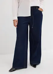Jeans wide leg, vita media, bonprix