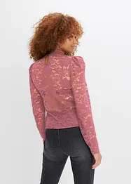 Maglia aderente in pizzo a maniche lunghe, bonprix