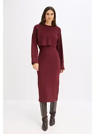 Abito in maglia e maglione abbinato (set 2 pezzi), bonprix