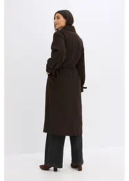 Cappotto con cintura e motivo a spina di pesce, bonprix