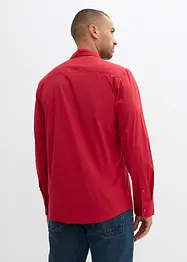 Camicia elasticizzata con cotone, slim fit, bonprix