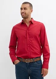Camicia elasticizzata con cotone, slim fit, bonprix