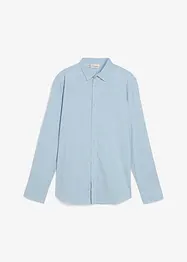 Camicia elasticizzata con cotone, slim fit, bonprix