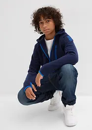 Giacca in pile con dettagli a contrasto, bonprix