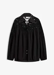 Blusa con colletto e pizzo, bonprix