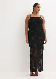 Abito lungo con ricami floreali, bonprix