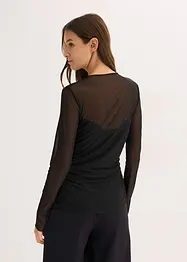 Maglia a maniche lunghe in mesh delicato, bonprix