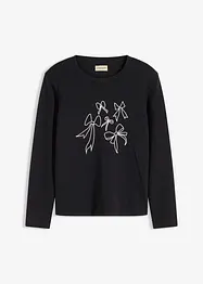 Maglia a maniche lunghe in puro cotone biologico, bonprix