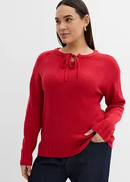 Maglione in filato grosso con laccetto, bonprix