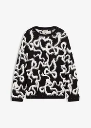 Maglione jacquard in misto viscosa morbido, bonprix