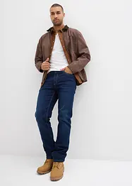 Jeans termici elasticizzati con fodera in jersey morbido e cinta comoda regular fit, straight, bonprix