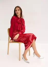 Gonna midi in paillettes, bonprix