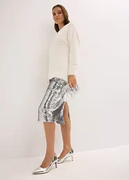 Gonna midi in paillettes, bonprix