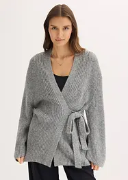 Cardigan oversize incrociato, bonprix