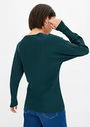 Maglione in filato fine con applicazione di strass, bonprix