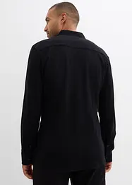 Camicia super elasticizzata in piquet di cotone, slim fit, bonprix