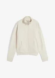 Felpa con zip in puro cotone biologico, bonprix