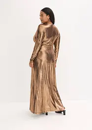 Abito lungo in fine jersey metallizzato, bonprix