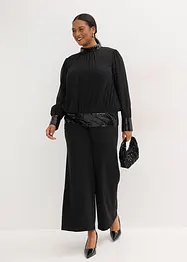 Blusa in tulle fine con paillettes, bonprix