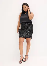 Abito midi con paillettes, bonprix