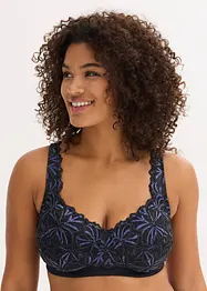 Reggiseno contenitivo senza ferretto con filato glitterato multicolore, bonprix