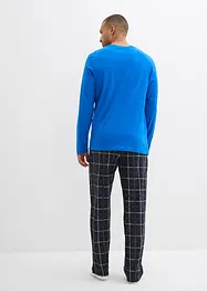 Pigiama in puro cotone con bottoni e maniche lunghe, bonprix