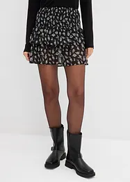 Gonna a balze in crinkle operato, bonprix