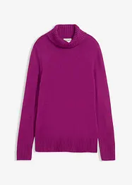 Maglione basic a collo alto in filato fine, bonprix