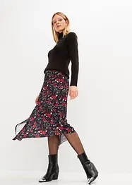 Maglione basic a collo alto in filato fine, bonprix