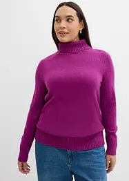 Maglione basic a collo alto in filato fine, bonprix