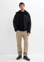 Maglione a girocollo in misto cotone morbido, loose fit, bonprix