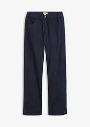 Jeans wide leg con cinta comoda, vita alta, bonprix
