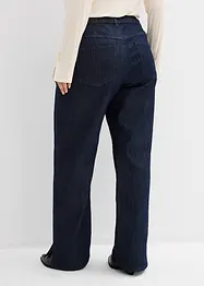 Jeans wide leg con cinta comoda, vita alta, bonprix