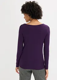 Maglia con inserto in mesh e pietruzze glitterate, bonprix