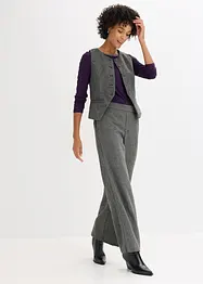 Maglia con inserto in mesh e pietruzze glitterate, bonprix