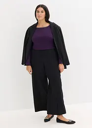 Maglia con inserto in mesh e pietruzze glitterate, bonprix